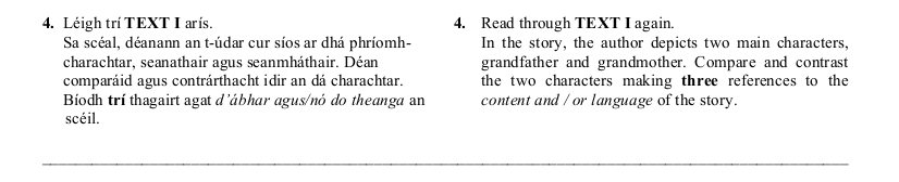 2006 LC Higher Reading Comprehension Q4