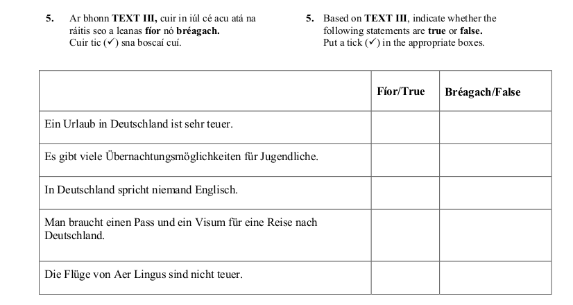 2012 LC Ordinary German Reading Comprehension 3