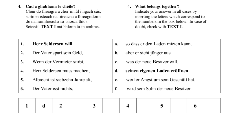 2013 LC Ordinary German Reading Comprehension 1